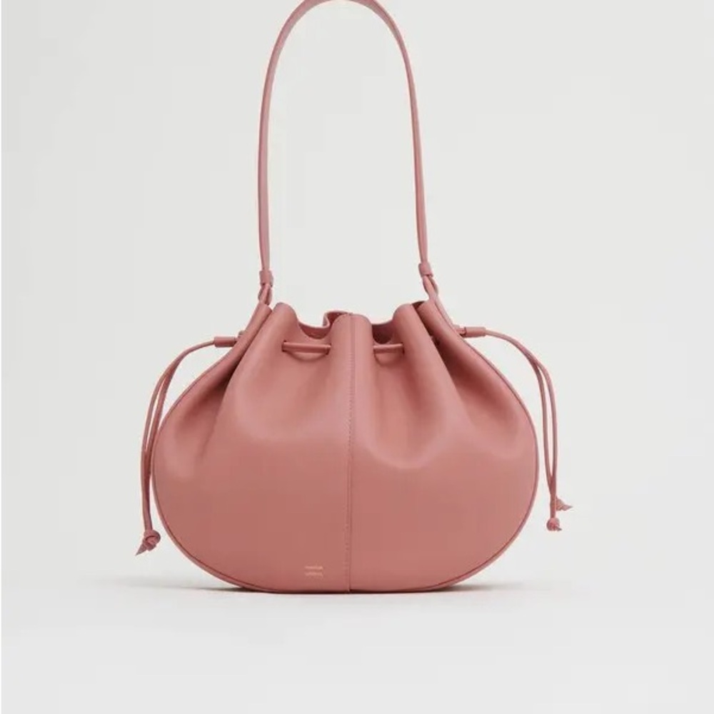 Mansur Gavriel Flores Drawstring Shoulder Bag Blush